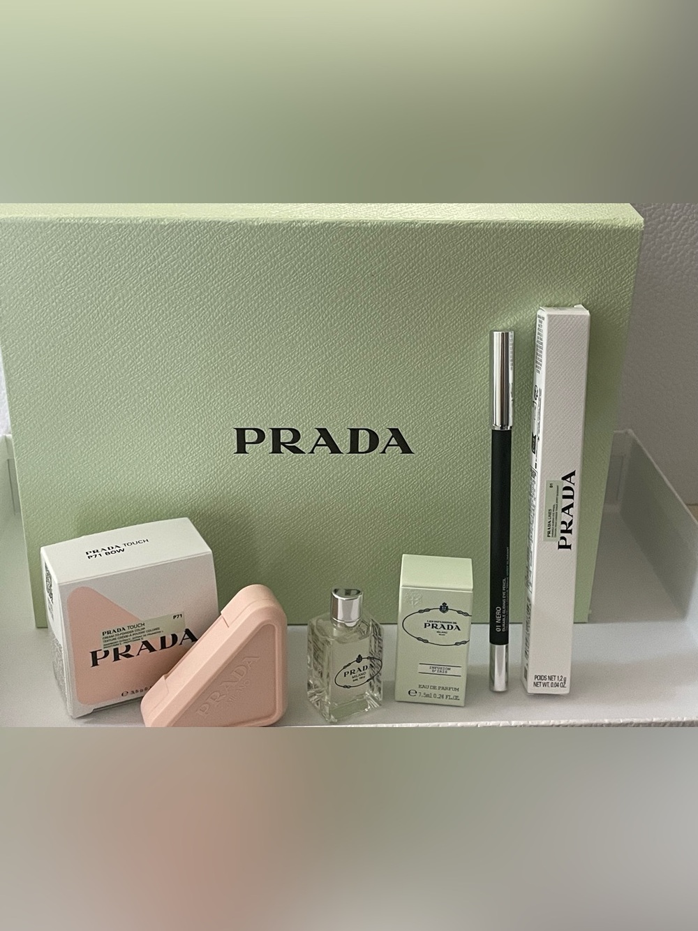 Prada Beauty Set, Cream Blush, Gliding Eyeliner, Infusions of Prada -NIB